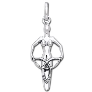Vedhng Gudinde med Triquetra - Treenighedssymbolet - 36mm - u/kde
