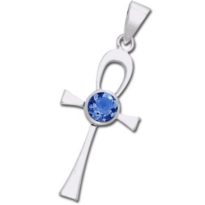 Ankh kors med Safir - u/k�de
