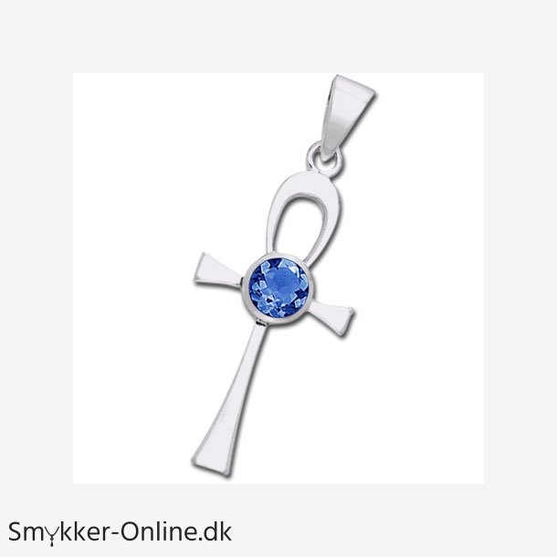Ankh kors med Safir - u/k�de
