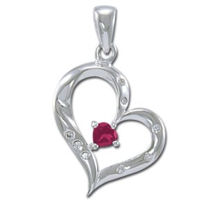 Vedhng Hjerte med Rubin - u/kde