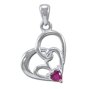 Vedhng Hjerte med Rubin - u/kde