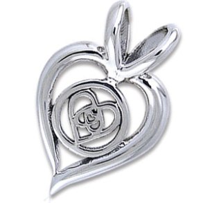 Vedhng Hjerte - 23mm - u/kde