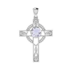 Keltisk kors med Bjergkrystal - 40mm - u/kde
