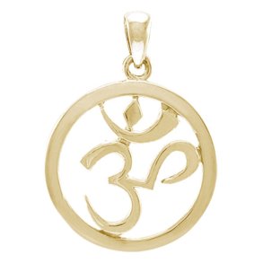 AUM vedhng - 29 mm - u/kde - Forgyldt - 14 karat guld