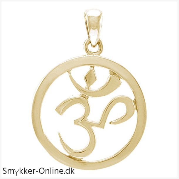 AUM vedhng - 29 mm - u/kde - Forgyldt - 14 karat guld