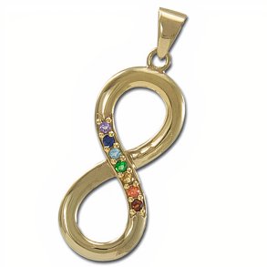 Chakra Uendelighedstegnet vedhng - forgyldt - 45mm - u/kde