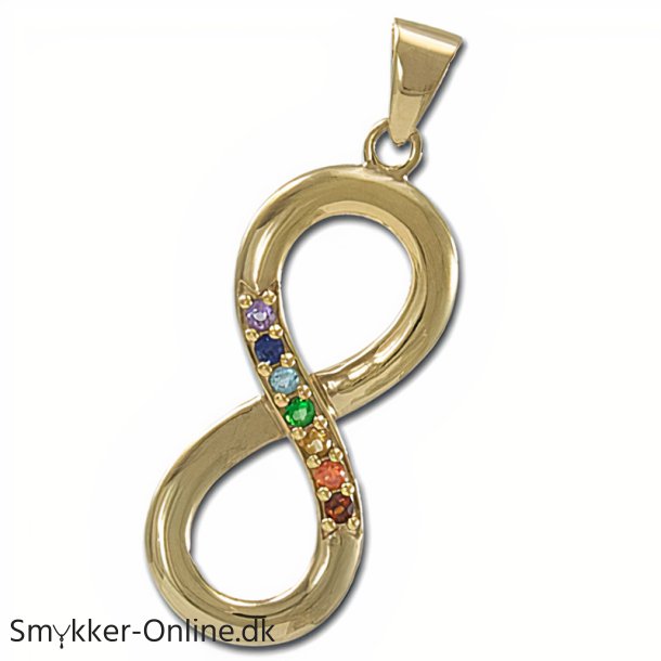 Chakra Uendelighedstegnet vedhng - forgyldt - 45mm - u/kde
