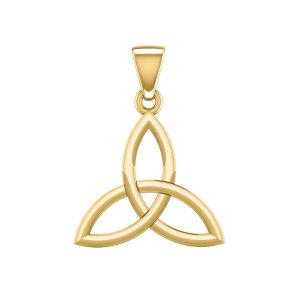 Vedhng med Triquetra - Treenighedssymbolet - 23mm - u/kde - Forgyldt - 14 karat guld