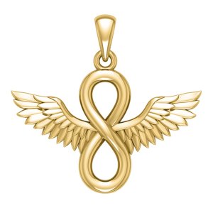 Englevinger - Uendelighedstegnet - u/kde - Forgyldt - 14 karat guld