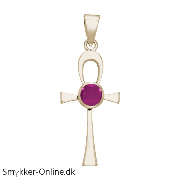 Ankh kors med Rubin - u/k�de