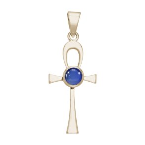 Ankh kors med Safir - u/k�de