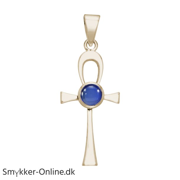 Ankh kors med Safir - u/k�de