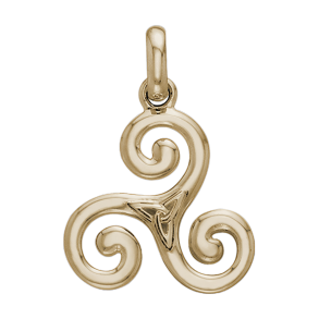 Vedh�ng Triskele og Triquetra - Treenighedssymbolet - 24mm - u/k�de