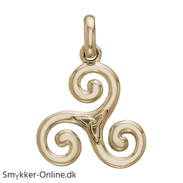 Vedh�ng Triskele og Triquetra - Treenighedssymbolet - 24mm - u/k�de