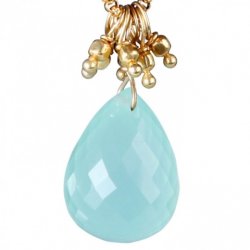 Vedhng med Prehnite Calcedon - 25mm - m/ kde