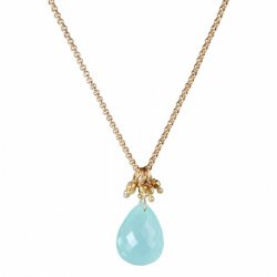 Vedhng med Prehnite Calcedon - 25mm - m/ kde