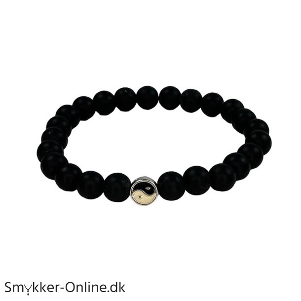 Yin Yang armbnd med lavasten