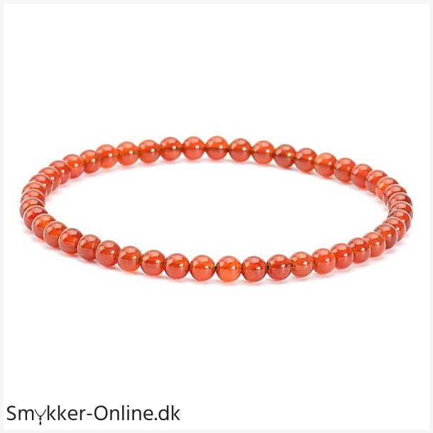 Armbnd Rd Agat - 4mm