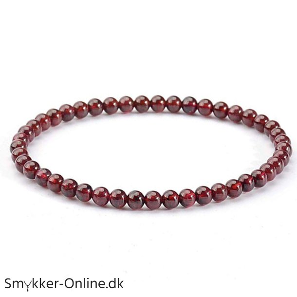 Armbnd Rd Granat - 4mm