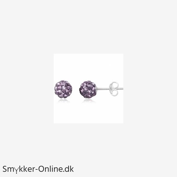 restikker med Swarovski krystaller - 6mm - pr par
