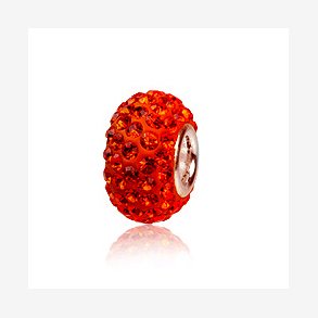 Charm led med swarovski krystaller