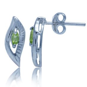 restikker med Peridot - 13x5mm - pr par