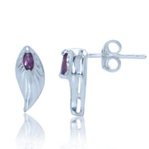 restikker med Rhodolite - 12x5mm - pr st