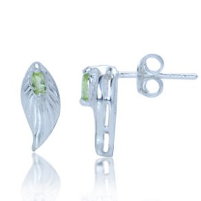 restikker med Peridot - 12x5mm - pr par