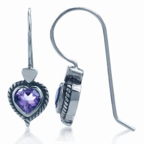 reringe med Ametyst - 23mm - pr par