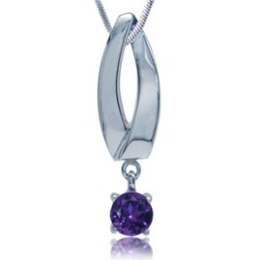 Vedhng med Ametyst - 25mm - u/kde