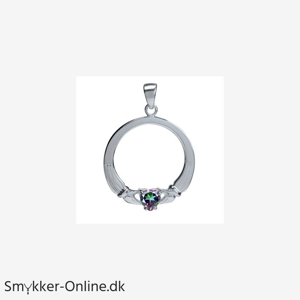 Claddagh vedhng med Mystik Topas - 30mm - u/kde 