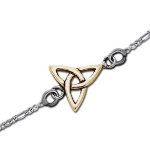 Armbnd med forgyldt Treenighedssymbol - 20,5cm