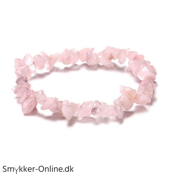 Armbnd Rosenkvarts - Krystal Chips